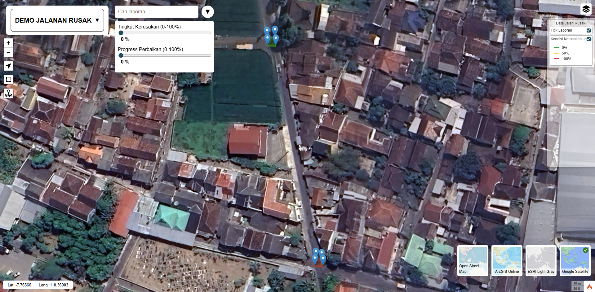 Preview Demo Kerusakan Jalan